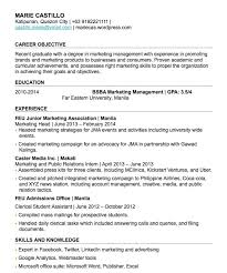 Career summary for cv bd. Resume Sample For Fresh Graduate In The Philippines