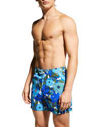 Tom Ford Men S Retro Floral Swim Shorts In Dk Blu Fan Modesens