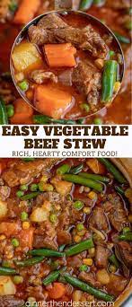 Vegetable Beef Stew Is The Perfect Combo Of Tender Beef And Fresh Veggies In A Savory Beefy Tomato Base Th Beef Stew Dinner Beef Soup Recipes Beef Stew Recipe