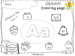 These are great for beginning of the year activities for kindergarten and first grade kids. Freebie Alphabet Coloring Pages Pre K Kindergarten First Grade Pre Primer Primer 1st Grade Alphabet Coloring Pages Alphabet Coloring Color Worksheets