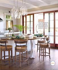 Like These Bar Stools Melissa Kelly S Home In Better Homes Gardens June 2014 Circle Dining Table Kitchen Cabinet Styles Kitchen Island With Seating