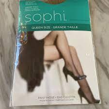 Sophi+Queen+Size+Pantyhose+Beige+Day+Sheer+Reinforced+Toe+100+Nylon+ Stockings for sale online | eBay
