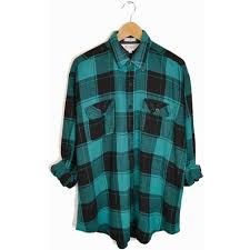 Black And White Buffalo Plaid Shirt Mens Vintage Men S Buffalo Plaid Flannel Shirt In Teal Black Large Plaid Flannel Shirt Mens Checkered Shirt Buffalo Plaid Flannel