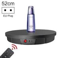 52cm Điều khiển từ xa điện xoay Hiển thị bàn xoay Đứng video Đạo cụ quay,  công suất cắm, phích cắm điện: Ổ cắm EU (Đen)
