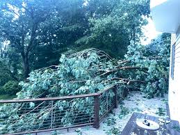 Huntington Area. Trees down, took part of our deck, hit the roof and  gutters. Power lines down. Hope everyone is safe.