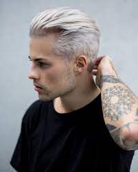 To style your cropped hair, we recommend keeping your hairstyle flat for a look similar to a crew cut but with a small fringe. 99outfit Com Fashion Style Men Women Men Hair Color White Hair Men Mens Hair Colour