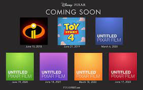 And that's if there are plans at all. Pixar S Next 7 Films Release Dates From 2018 2022 Incredibles 2 Toy Story 4 Untitled Pixar Post