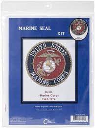 I did a marine corps seal years ago but could not find it to frame it so back to the drawing board. Cody Country United States Marine Corps Seal Cross Stitch Kit 123stitch