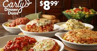 Its success led to the establishment of a hundred locations by. Olive Garden Early Dinner Duos 8 99 Bisman Cheapskate
