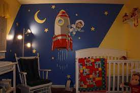 Mg 5540 Curious George Bedroom Kids Room Murals Astronaut Nursery