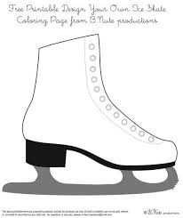 Free Printable Coloring Page Design Your Own Ice Skate Ice Skating Party Skate Party Ice Skating