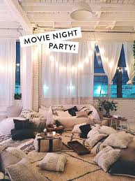 18th Birthday Party At Home Ideas Movie Night Party Birthday Party For Teens Movie Night Party Girl Sleepover