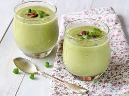 Veloute Glace Express Aux Petits Pois Recette Veloute Petit Pois Veloute Petits Pois Petit Pois Lardon
