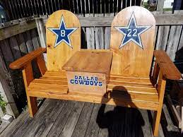 Dallas Cowboys Porch Bench With Cooler 8 22 Porch Bench Outdoor Chairs Cowboys