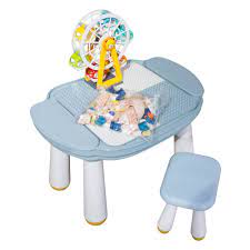 طاولة مع سبورة وألعاب ليجو للأطفال alfanoos high chair chair decor