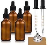 Amazon.com: 4 Pack, 1 oz Amber Glass Dropper Bottles Plus ...