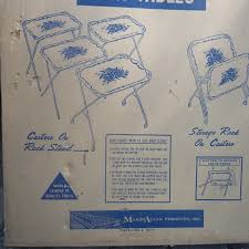 Second, to this, the snack table has a total of four trays and a single stand to serve more users. 1960s Marsh Allan Coffee Time Metal Tv Snack Tray Tables Set