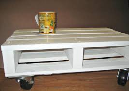 Stand up and look around. Diy Pallet White Coffee Table With Casters Pallet Furniture Plans