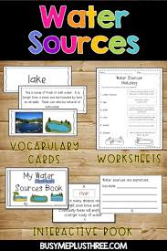 All About Water Sources Book Game Posters And Worksheets Rivers Lakes Oceans Water Sources All About Water 2nd Grade Activities