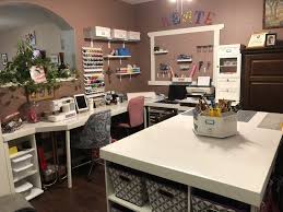 Sharing our craft room / home office tour today. My New Craft Studio Office Combo Office Craft Room Combo Home Office Craft Room Combo Craft Room Office
