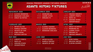 We cover 1000+ soccer competitions across the globe. Berko Richard On Twitter Gpl 2020 21 Asante Kotoko Fixtures