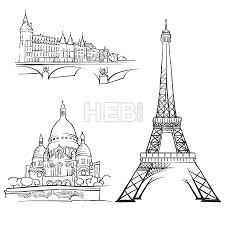 Black And White Building Drawing Paris France Famous Buildings Hebstreits Sketches Famous Buildings Travel Journal Scrapbook Drawings