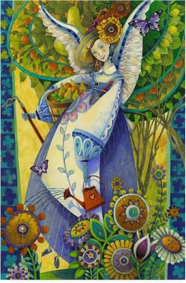 Amazon.com: Trademark Fine Art Cosecha Angélica por David Galchutt, 12x19 : David Galchutt: Hogar y Cocina