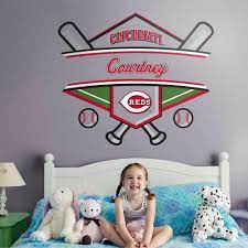 Cincinnati Reds Personalized Name Officially Licensed Mlb Transfer Decal In 2021 Baseball Wall Decal Cincinnati Reds Mlb Giants