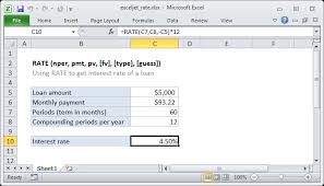I created an excel spreadsheet to calculate your lease payments (click here to download it). How To Use The Excel Rate Function Exceljet