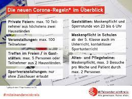 Eating joints were allowed to stay open. Main Taunus Kreis Ab Dem Kommenden Montag 19 Oktober Treten Bei Uns Im Mtk Neue Verfugungen Zur Verhinderung Der Weiteren Ausbreitung Des Corona Virus In Kraft Welche Themen Dort Geregelt Werden Haben Wir Euch