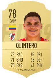 Juan fernando quintero y un posible regreso a river plate. Juan Fernando Quintero Fifa 19 Rating Card Price