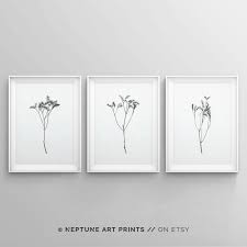 Black And White Flower Framed Wall Art Set Of 3 Boho Black And White Art Prints Minimalist Nursery Wall Art Prints Modern Floral Flowers Poster Set 3 Piece Wall Decor Plants In 2020 Wall Art Prints Nursery Wall Art White Art