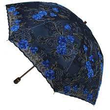 Women Embroidery Lace Parasol Anti Uv Sun Rain Protection Lady Folding Umbrella Umbrella Fancy Umbrella Parasol
