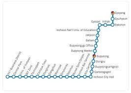 Subway Incheon Metro Map South Korea Incheon Daegu Busan