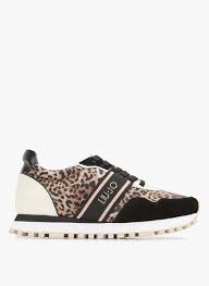 From zip round purses, leather purses and coin purses, shop a variety of large to small sizes for women in classic black hues to floral pink prints. Low Top Leopard Print Sneakers Leopard Liu Jo Women Place Des Tendances