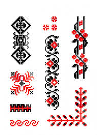 Motive florale motive traditionale romanesti simple. Planse Bine Cusut