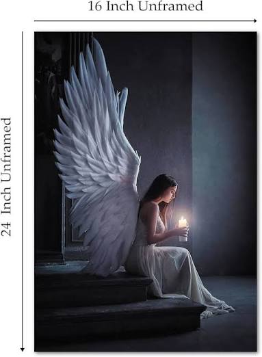Angel Holding candle Poster Prints Pictures White Female Angel Canvas Wall  Art Aesthetic Angel Pray Poster and Prints White Angles Canvas Painting  Artwork for Living Room Painting 16x24inch No Frame : Buy