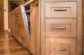 Shaker style quarter sawn oak kitchen cabinets. Custom White Oak Woodworking Completes A Colorful Craftsman Kitchen Silent Rivers Design Build Custom Homes Remodeling Des Moines