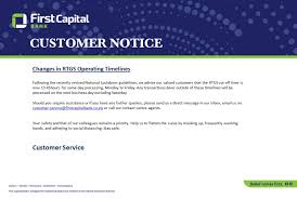 Place a check next to the account(s) that you would like to change. First Capital Bank Zimbabwe On Twitter Important Customer Notice Changes In Rtgs Operating Timelines