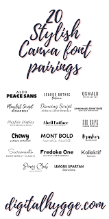 20 Stylish Canva Font Pairings Font Pairing Business Fonts Aesthetic Fonts