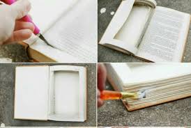 Make A Keepsake Box Out Of An Old Book Jewelry Box Diy Diy Book Diy Box