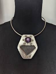 MONROE JACKSON Combination BOLO PENDANT Star RUBY SAPPHIRE Sterling Silver  14kt