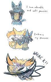 Lucario furrypaws is on facebook. Unki Ù¹ÙˆØ¦Ù¹Ø± Ù¾Ø± Lucario S Paws Are Adorable Lucario Braixen Pokemon Pokken
