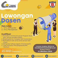 Info lowongan dosen, guru, staf dan beasiswa. Unm Kramat Raya Informasi Karir Dosen Dibutuhkan Segera Facebook
