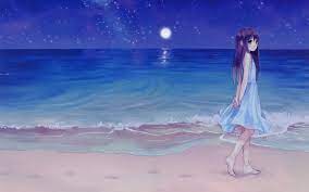 V ' .?W / night :: beach :: walking :: girl :: anime :: art (beautiful  pictures) / funny pictures & best jokes: comics, images, video, humor, gif  animation - i lol'd