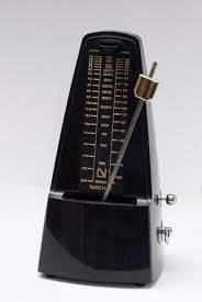 Counted in how many times it clicks within a minute. Metronome Wikipedia
