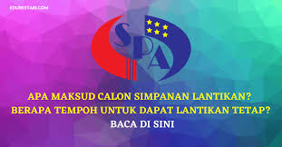 Ini bermakna, calon ini tidak gagal temuduga, tetapi masih juga belum berjaya untuk kerja. Apa Maksud Calon Simpanan Lantikan Berapa Tempoh Untuk Dapat Lantikan Tetap Baca Di Sini Edu Bestari