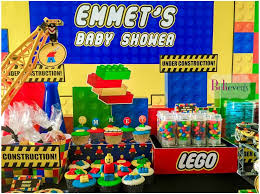 Legos Baby Shower Party Ideas Photo 4 Of 9 Baby Shower Lego Party Lego Baby