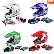 details about dot youth helmet child kids motorcycle full face offroad dirt bike atv s m l xl