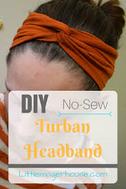 Diy Turban Headband No Sew Little Mager House Sewing Headbands Turban Headband Diy Turban Diy